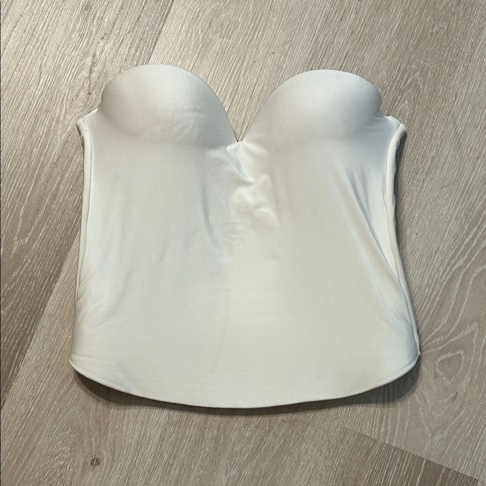 David's Bridal Ivory Seamless Long Line Lightweight Bustier Sz 42B
